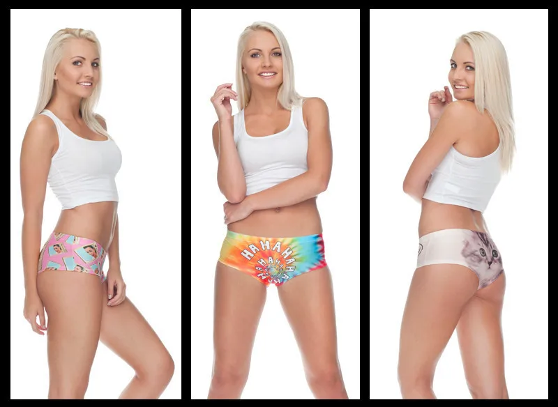 Leopard Weed 3D Printing Briefs Underwear Lingerie Women Panty Sexy Tanga Ropa Interior Mujer Bragas Culotte Femme Panties