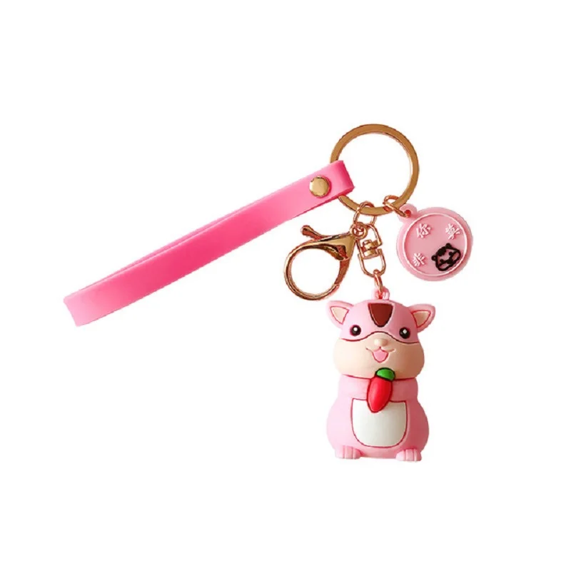 

Personality Silicone Chipmunk Keychain Cute Cartoon Girly Wind Key Chain Bag PendantAccessories Keyring Children Gift Wholesale