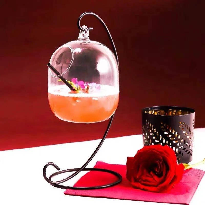 

Creative New Style Hanging Glass Bottle Cocktail Cup Bar Wine Cup Personality Drink Cup Water Cup