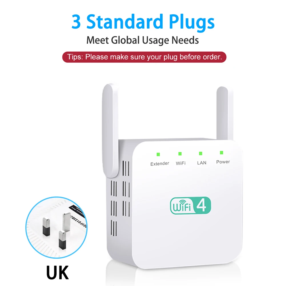 Беспроводной Wi-Fi ретранслятор 300 Мбит/с расширитель дальнего действия усилитель