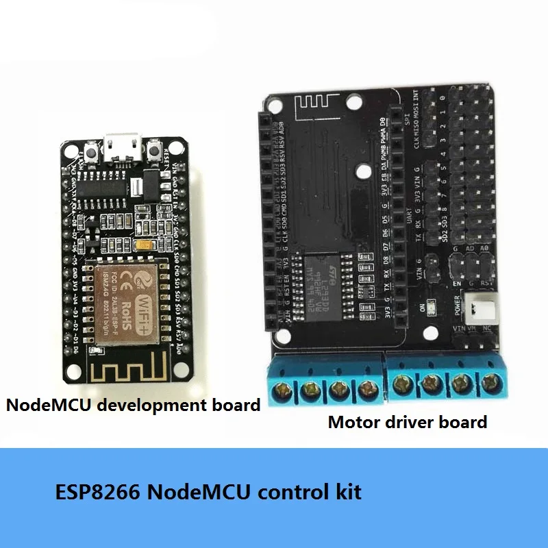 ESP8266 Wireless Controller NodeMCU Development Board+ Motor Driver Board RC Robot Chassis Control Kit DIY For Arduino