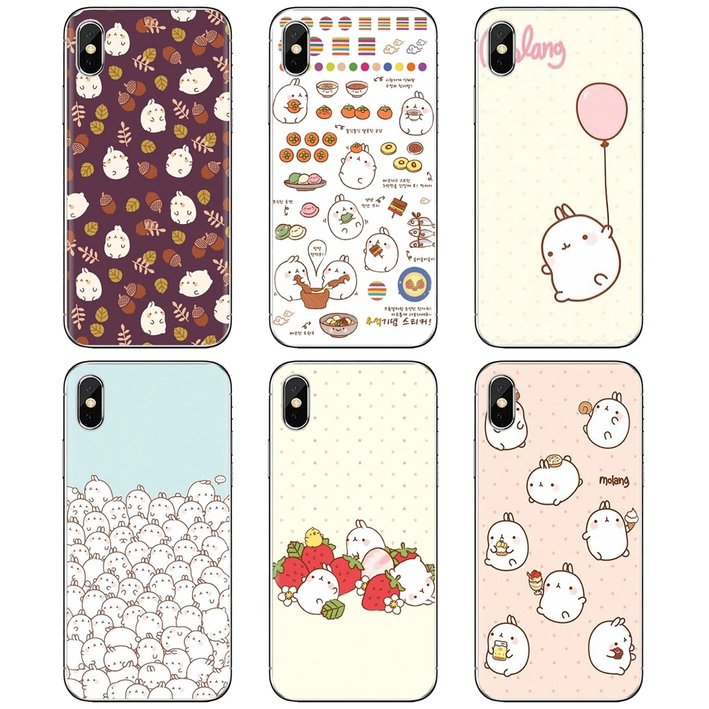 

Phone Soft Case For iPhone iPod Touch 11 12 Pro 4 4S 5 5S SE 5C 6 6S 7 8 X XR XS Plus Max 2020 Korea Cartoon Potato molang Pink