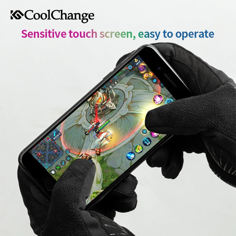 Велосипедные перчатки CoolChange зимние теплые ветрозащитные для занятий спортом на