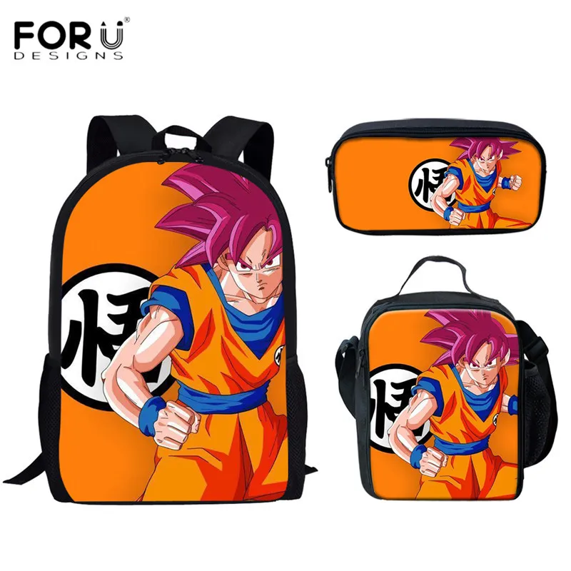 FORUDESIGNS/горячая аниме школьные сумки рюкзаки Dragon Ball Z Супер Broly шаблон Модные школьные сумки набор для девочек мальчиков Mochila - Цвет: HMA316CGK