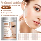40 шт.пакет новая технология невидимая тонкая наклейка для лица мгновенная V-образная лента для лица тонкая двойная для лица и подбородка подъемная нашивка инструмент для макияжа