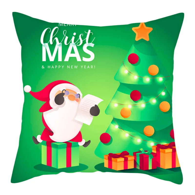 Рождественские подарочные наволочки Fuwatacchi Квадратные с Санта Клаусом домашние
