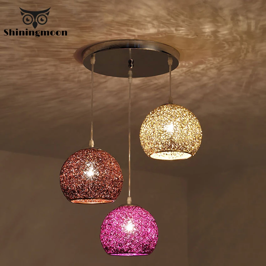 Современные настраиваемые цветные железные подвесные светильники для спальни