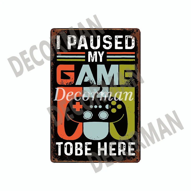 [Mike86] KEPP OUT GAMER AT PLAY металлические вывески винтажные настенные постеры железный