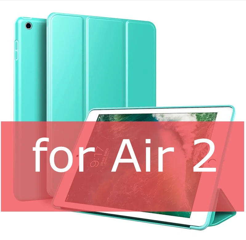 SUREHIN хороший чехол для apple iPad air 2 1 9,7 чехол силиконовый мягкий защитный умный кожаный чехол для iPad 9,7 чехол - Цвет: Green for Air 2