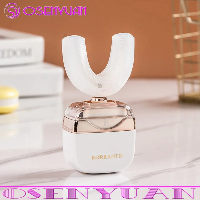 

USB перезаряжаемая ультразвуковая Силиконовая зубная щетка 360 градусов интеллектуальная электронная зубная щетка для отбеливания зубов для...