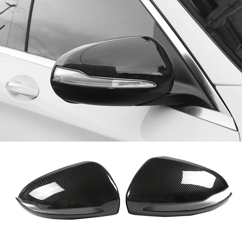 

AU05 -for Mercedes Benz B C E S GLB GLC Class W205 W213 W253 Carbon Fiber ABS Side Rear View Mirror Cover Trim
