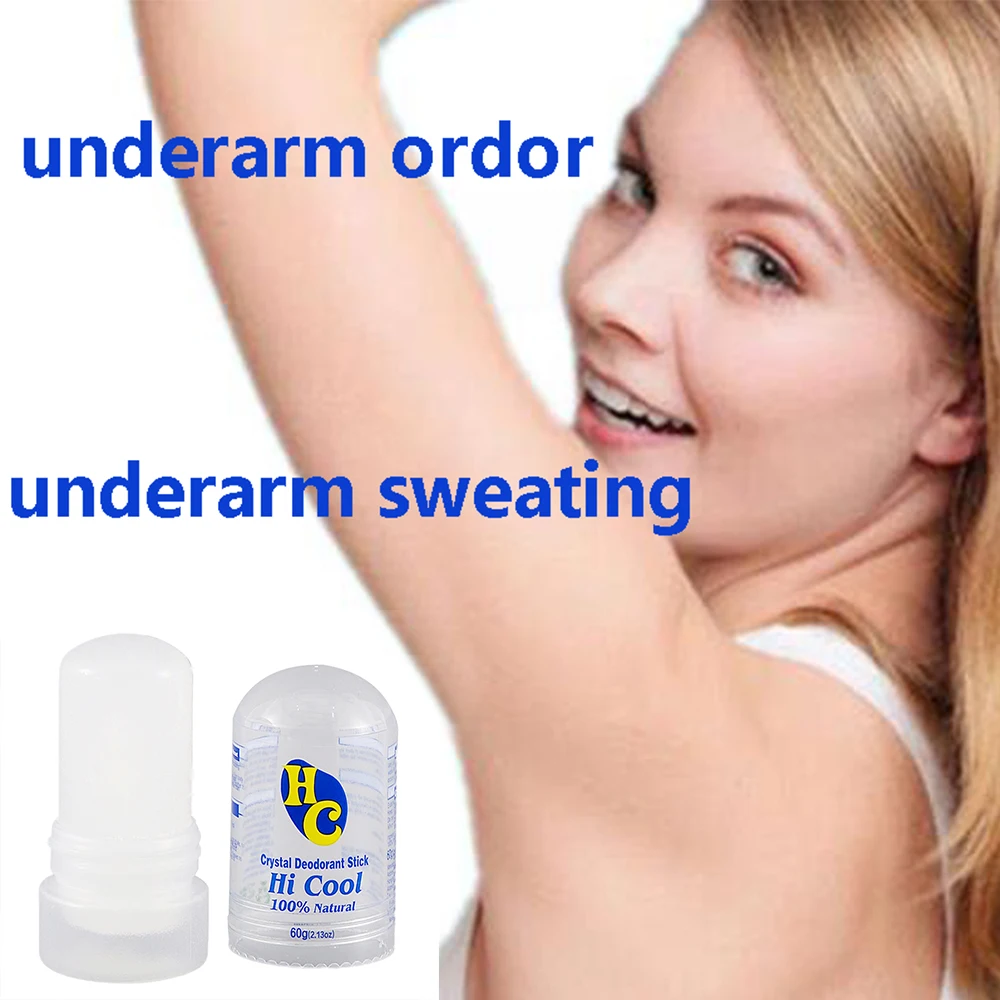 

100% Natural Antiperspirant Deodorants Stick Antiperspirants Alum Crystal Deodorant Stick Underarm Removal 60g