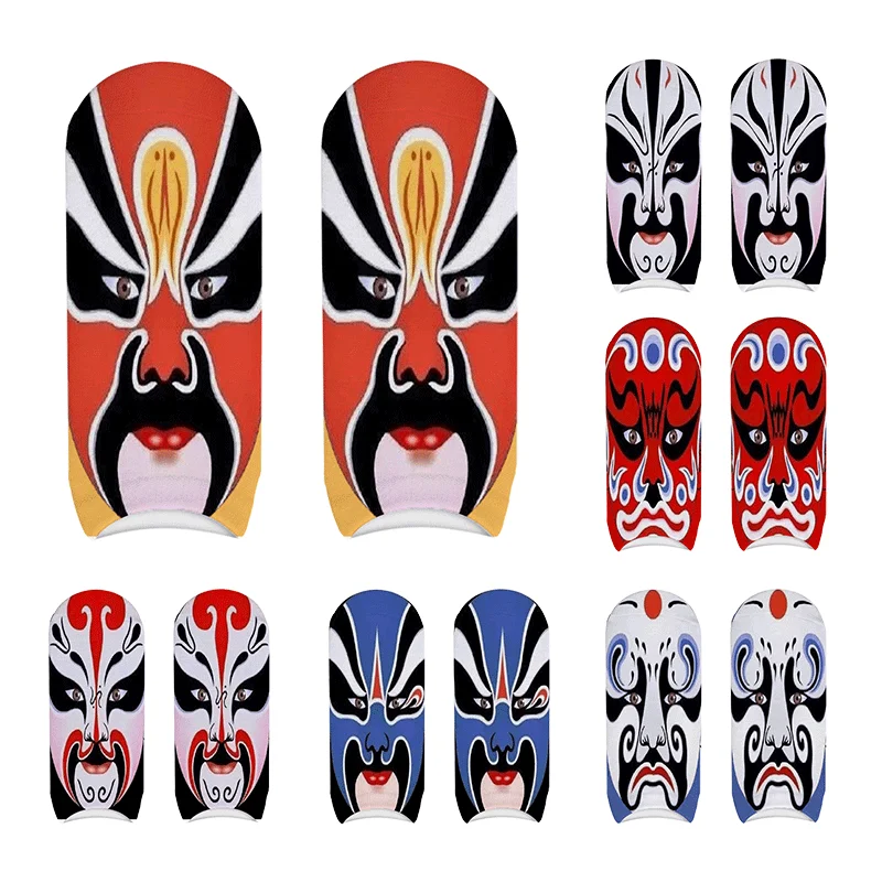 

New Beijing Opera Pattern Ankle socks Popular Chinese Classical Pattern Summer Boat Socks Cute Harajuku Kawaii Socks