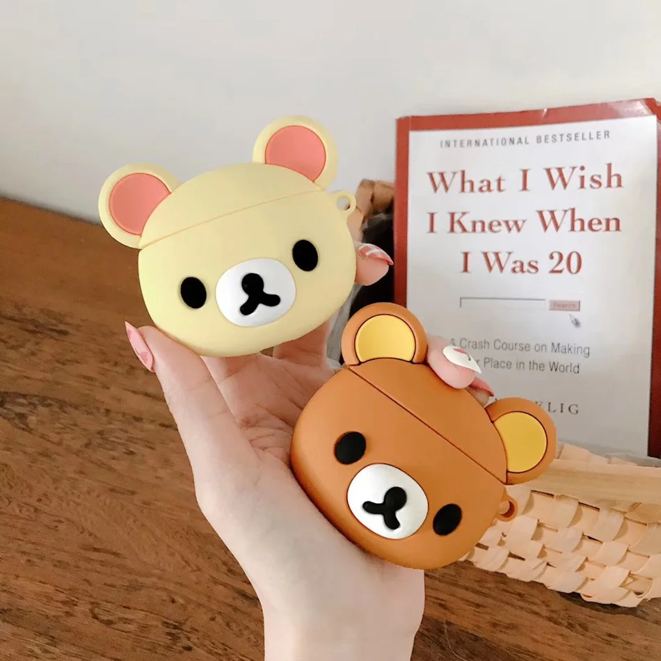 Чехол для наушников Airpods 2 чехол силиконовый рисовый шар 3D мультяшный чехол для Airpods 1 чехол для наушников Наушники кольцевой ремешок