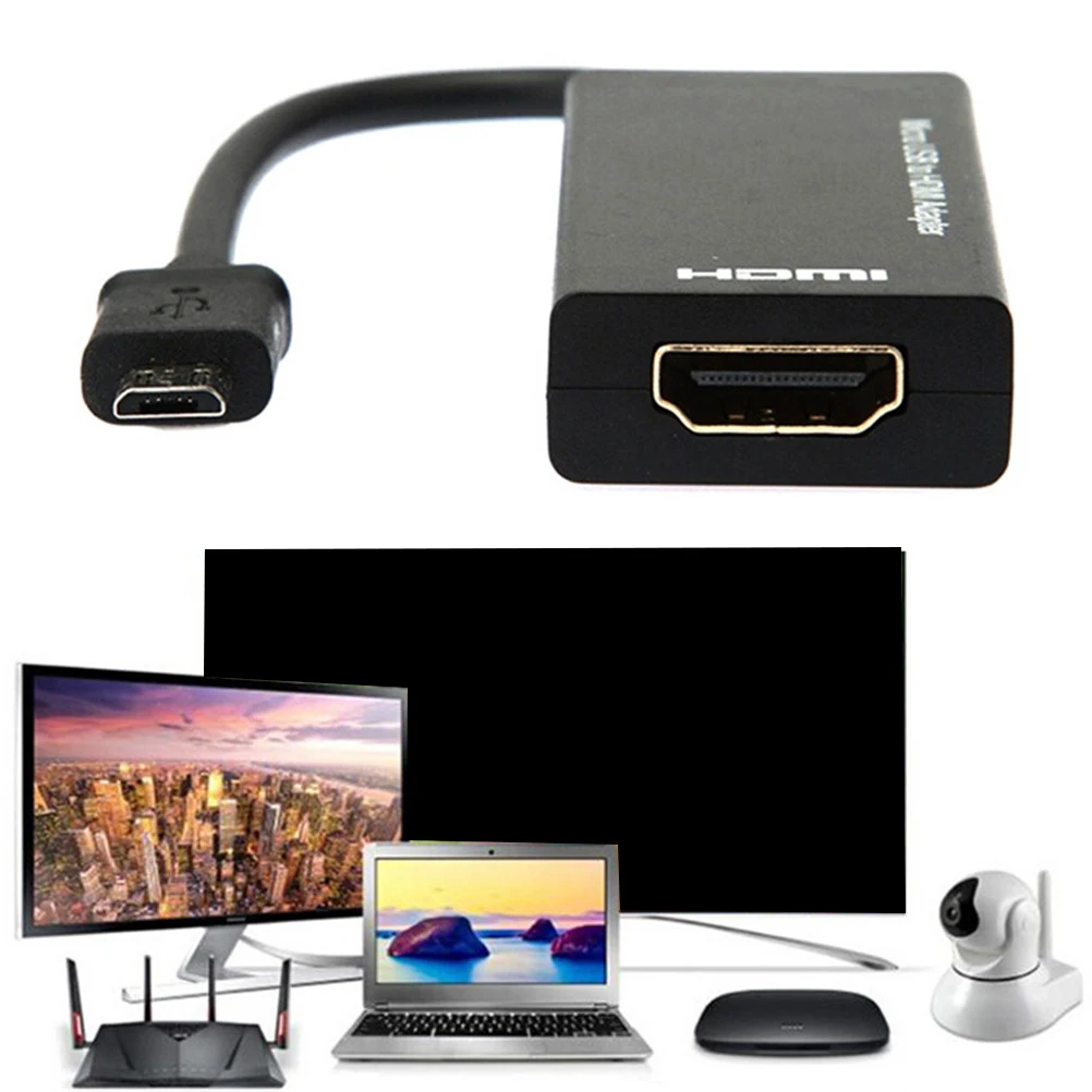 Переходник Micro USB на MI штекер-гнездо 1080P аудио-и видеокабель конвертер MHL для ТВ ПК