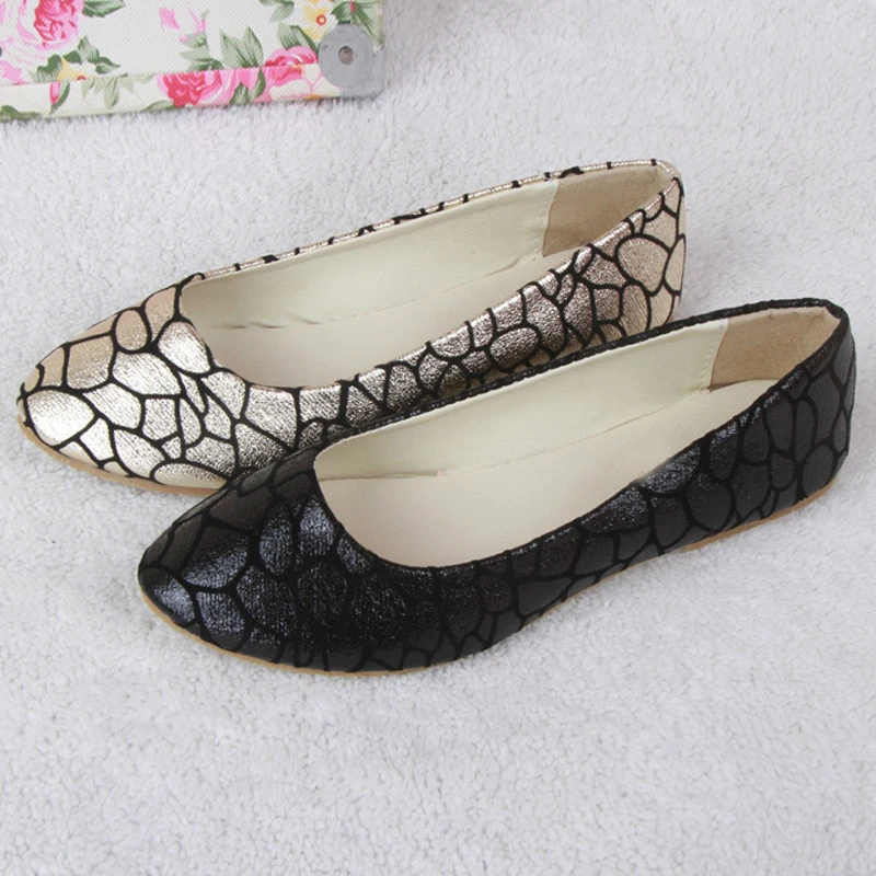 Балетки WSH3605 женские с трещинами модные повседневные лоферы без застежки плоская