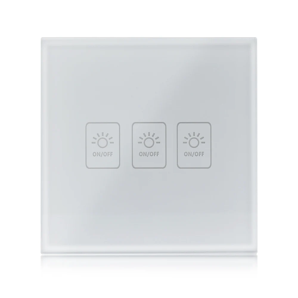 White 3 Channel Tuya WiFi Smart Touch Switch 300 Вт/панель управления каналом приложение Smart Life Совместимо с Amazon Alexa и Google Home control - Цвет: White 3 Channel