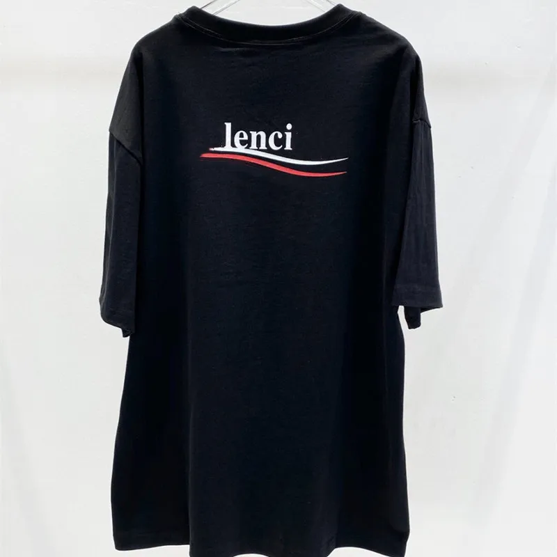 

2021 new T-shirt tide wave retro Hong Kong Style lovers medium long loose short sleeve girl