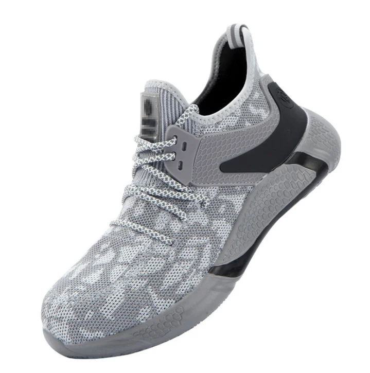

New Summer Breathable Work Sneakers Safety Men Shoes Construction Indestructible Steel Toe Work Safety Fashion Boots