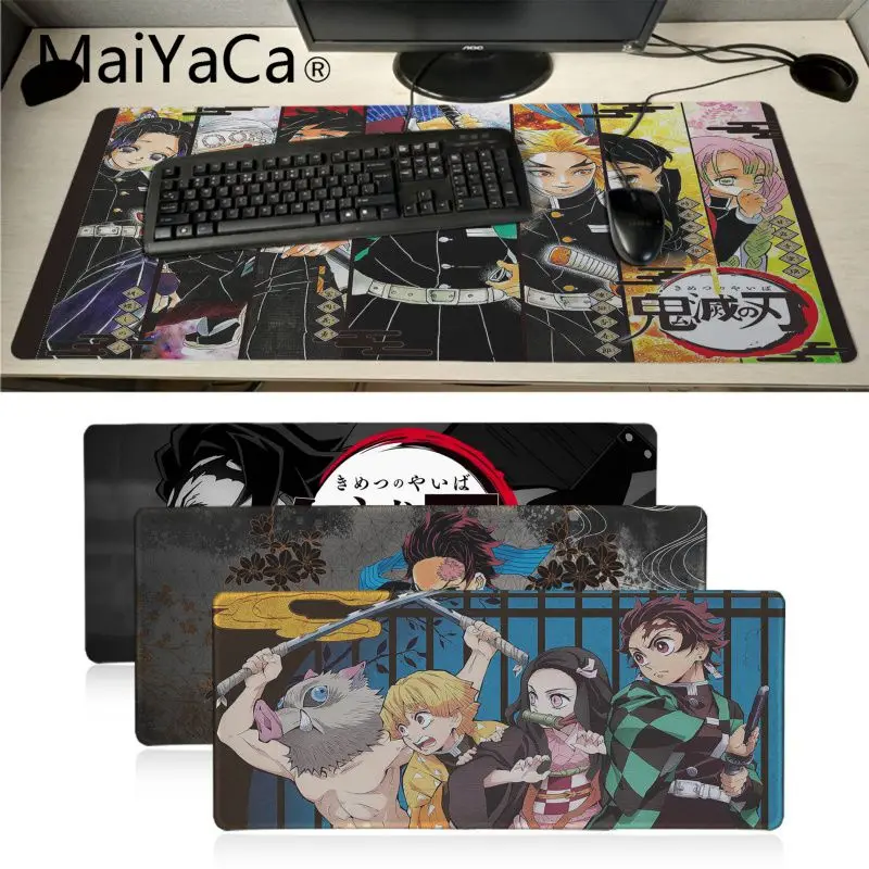 

Большой коврик для клавиатуры MaiYaCa Demon Slayer Kimetsu No Yaiba, игровой коврик для мыши с закругленными краями, Настольный коврик для ПК и ноутбука
