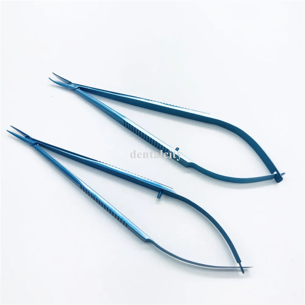 

2pcs Surgical Dental titanium Castroviejo Needle Holder Straight/curved 140mm without lock
