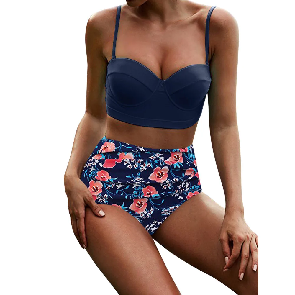 SAGACE два предмета купальник с открытыми плечами летняя мода женский принтом