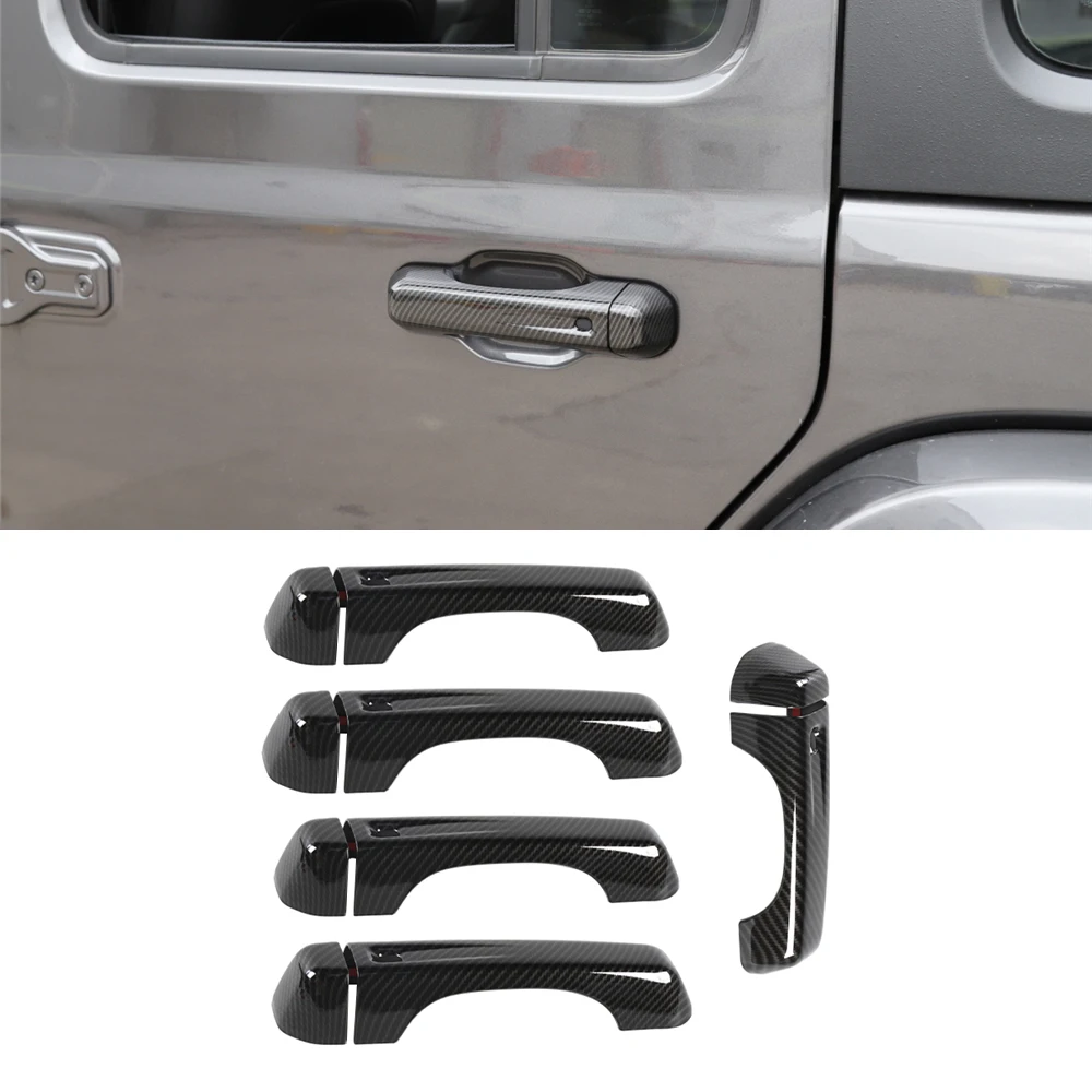 

for Jeep Wrangler JL 2018 2019 2020 2021 4-Doors Tailgate Door Grab Handle Decorative Cover Trim Car Exterior Accessories ABS