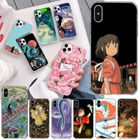 hayao miyazaki anime spirited away phone case for iphone 13 12 11 pro mini xs max 8 7 plus x se 2020 xr silicone soft cover