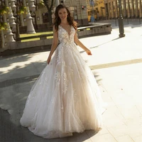 trouwjurk champagne wedding dresses 2021 lace wedding gowns princesa vintage bride dress gelinlik glitter tulle turkey