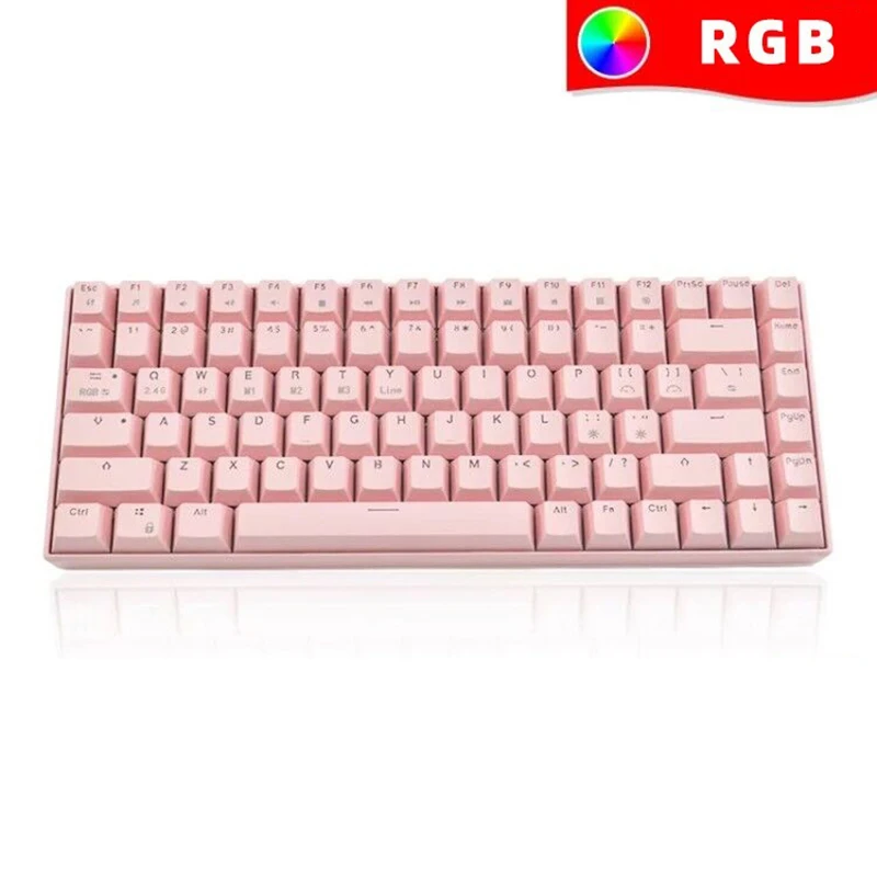 rgb mechanical gaming keyboard 60 compact 84 keys hot swappable bluetooth 5 02 4ghz wireless for mac pc tablet blueblack free global shipping