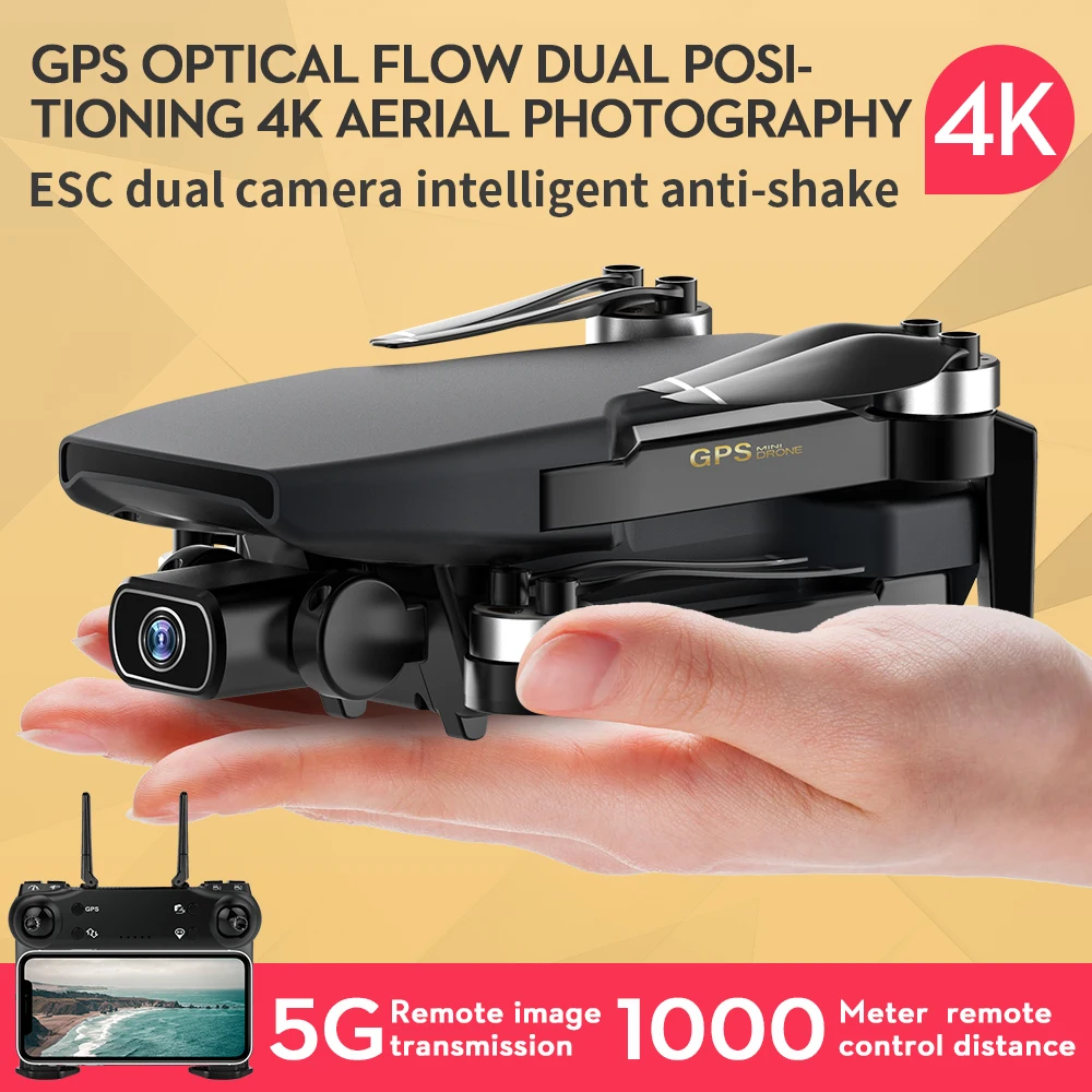дрон sg108 с gps wi fi fpv 4k hd двойная камера free gl