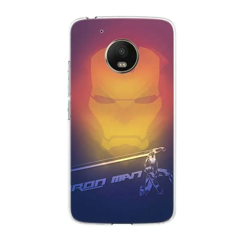 Чехол для телефона Moto G7 Модный мягкий силиконовый Железный человек Motorola G5 G6 G5s E5 Z3