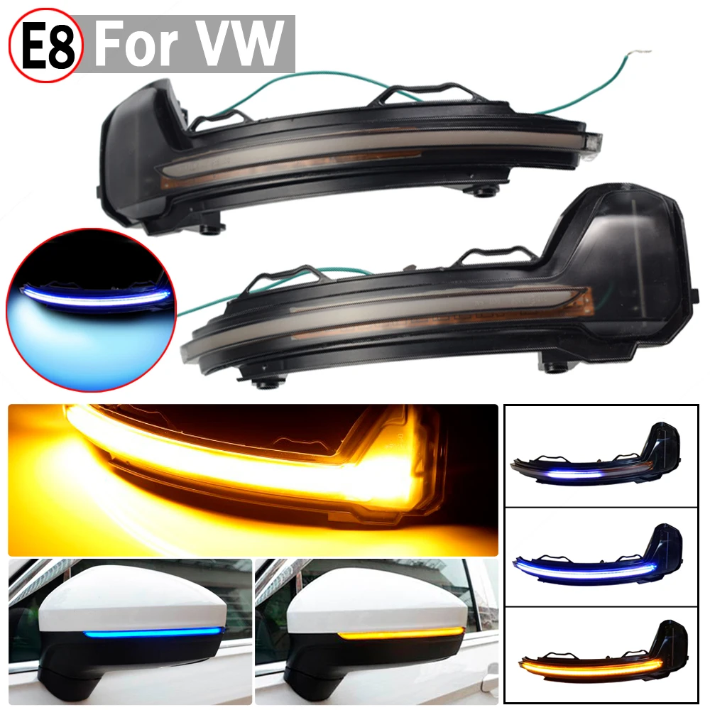 

For VW Volkswagen Tiguan Tiguan MK2 2017+ Touareg MK3 EU 2019 LED Dynamic Turn Signal Light Side Rearview Mirror Indicator