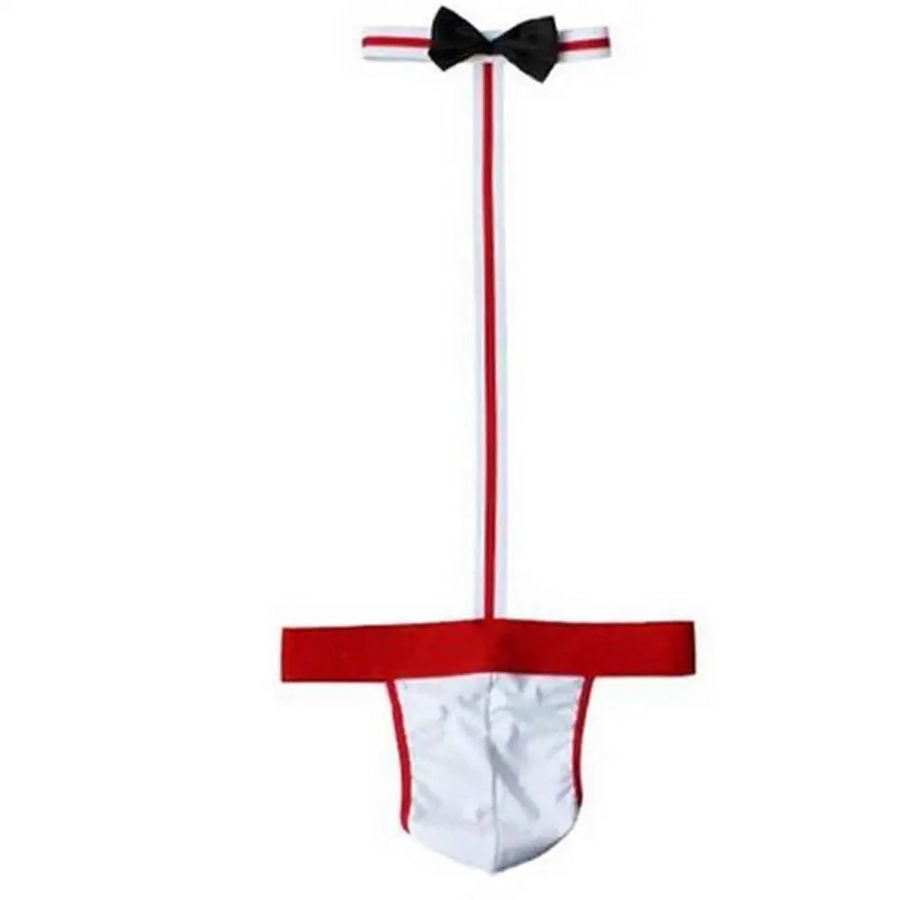 

2017 Hot Sexy Male Underwear String Homme Men's Sexy Bodysuit Bow Tie Performance Clothes 2 Colors Wholesale