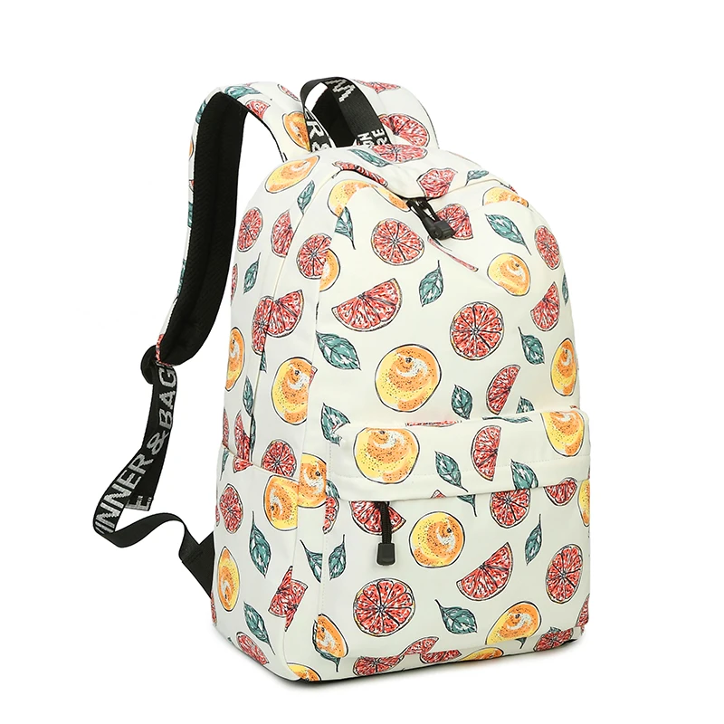 Бренд atinfor водонепроницаемый с фруктовым принтом повседневные женские рюкзаки