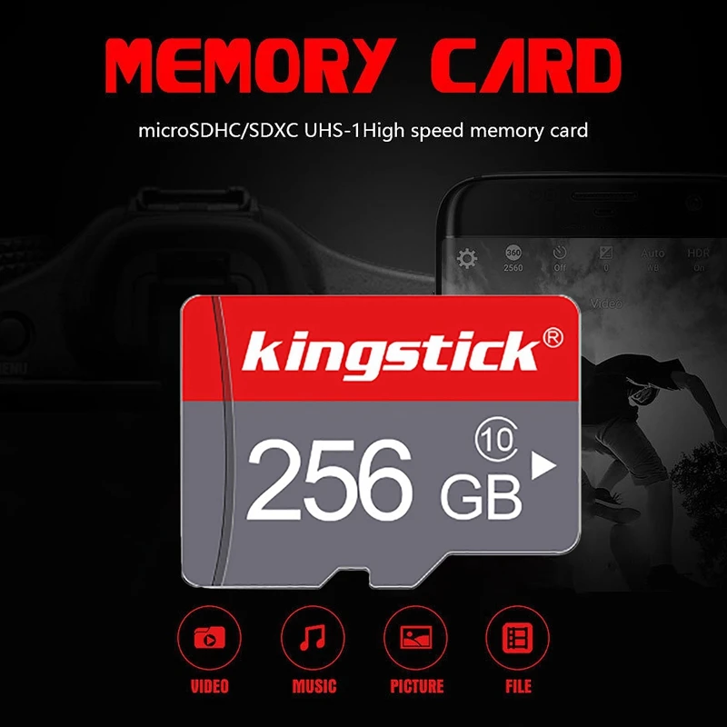 Kingstick 256 Гб карта памяти MicroSD класс 10 TF флэш Microsd с адаптером|Док-станции| |