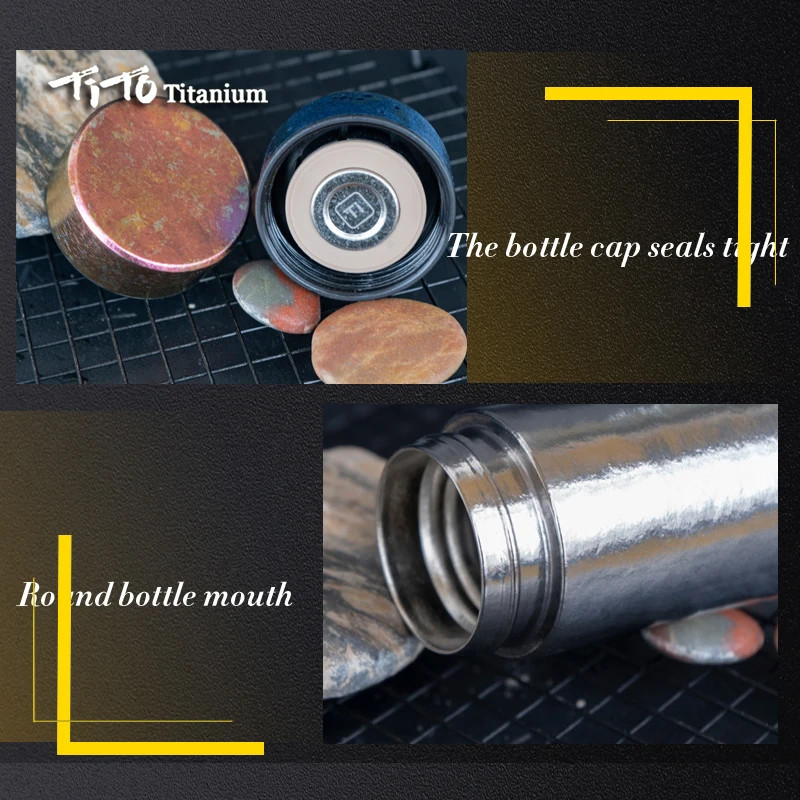 Термокружка Из чистого титана термос двойная чашка для воды пива чая кофе