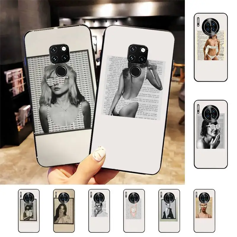 

Old Newspaper Bikini Girl Art Phone Case For Huawei Nova 3I 3E mate 20lite 20Pro 30 10lite Luxury funda case