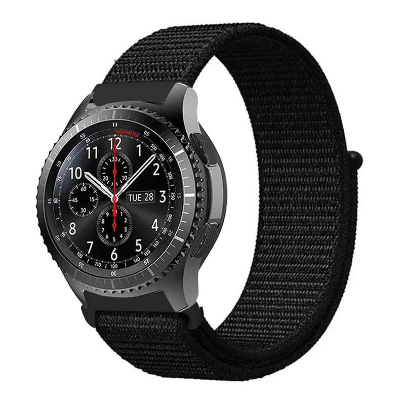 dark black 9 Gear s3 Frontier ремешок для samsung galaxy watch 46 мм 42 мм активный 2 нейлон 22 мм ремешок для часов huawei gt ремешок amazfit bip 20 44 - Цвет ремешка: dark black 9