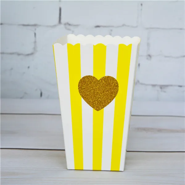 72 шт. коробка для вечеринки с цветными полосками блестками золотыми сердечками