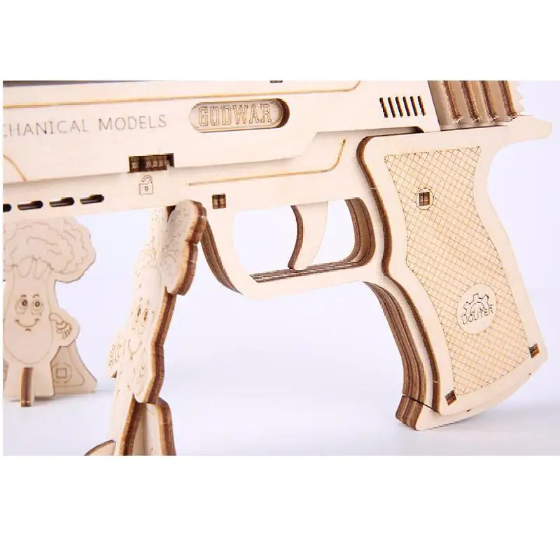 Набор деревянных моделей пазлов ручной работы механическая передача стрельба из