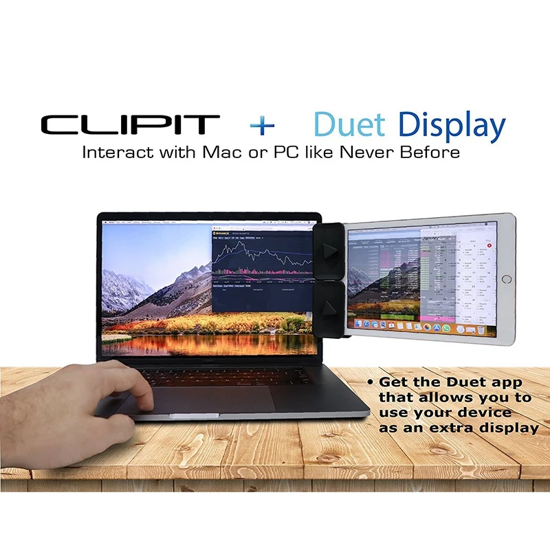 JABS Side Mount Clip for Dual Monitor Display and Tablet Stand Your Laptop Instant Second Di | Электроника