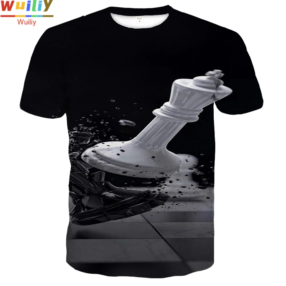 Футболка мужская с 3D рисунком круглый вырез короткий рукав повседневный красный