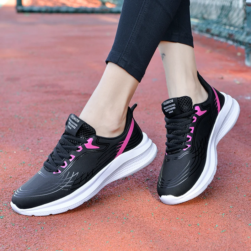 

Кроссовки женские из дышащего сетчатого материала, плоская подошва, для ходьбы, Повседневная модная обувь, белые, 2021