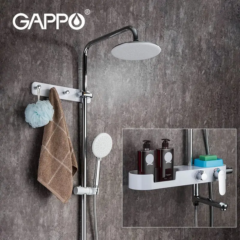 GAPPO смеситель для ванны и душа поворотный излив настенное крепление насадка с