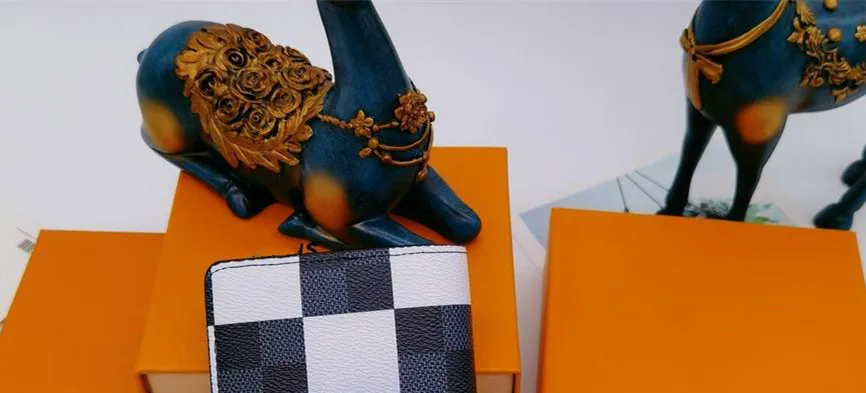 

Luxury autumn and winter new plaid gradient wallet high quality canvas senior men's long wallet