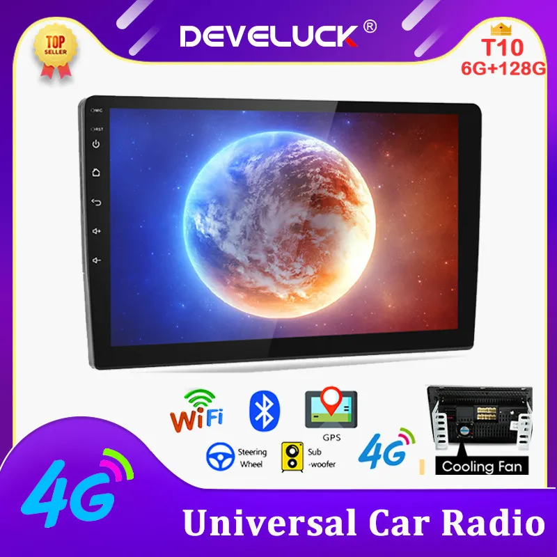 Автомагнитола 2 Din мультимедийный видеоплеер на Android 10 0 9/10 дюйма 4G FM RDS DSP GPS