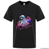 the astronauts running away from home printed tee clothes creativity high quality leisure crewneck men t shirts size m 5xl