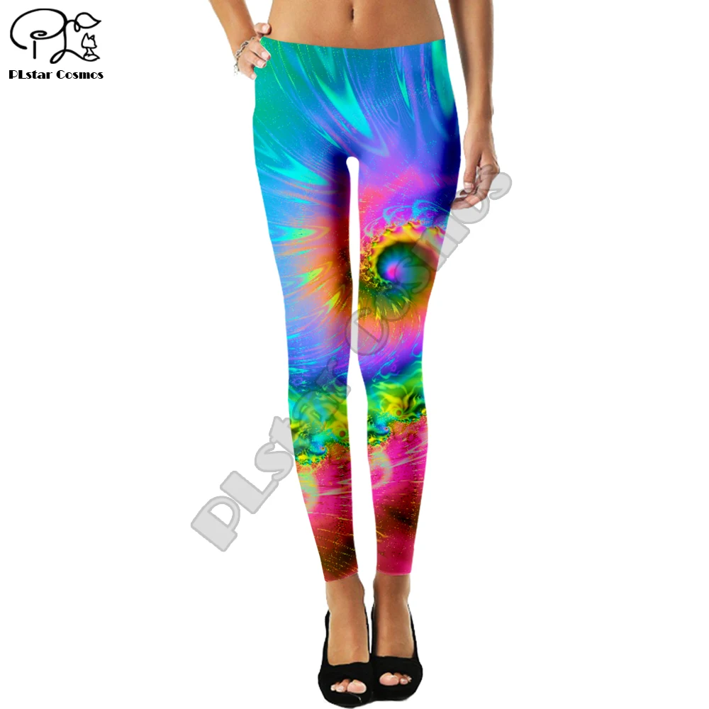 Красочные Леггинсы образец Женская пищевой конфеты фруктового шить леггинсы с