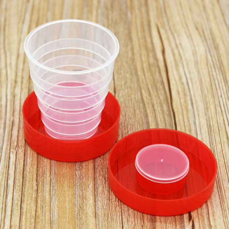 1pcs portable folding cup plastic telescopic outdoor travel water bottle random color | Спорт и развлечения